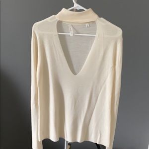 ALC Keyhole long sleeve cream colored sweater